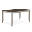 Abacus Two-tone Smokey Alabaster and Brown Dining Table with 12-inch Leaf