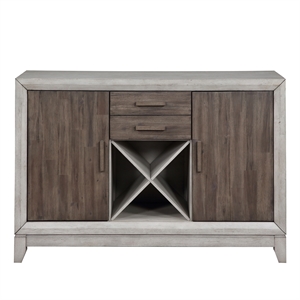 Abacus Two-tone Smokey Alabaster and Brown 54-inch Server