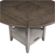 Abacus Two-tone Smokey Alabaster and Brown Drop-leaf Counter Table