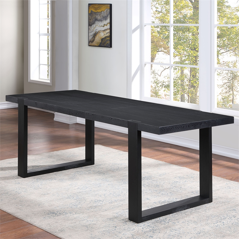 Yves Extendable Rubbed Charcoal 7-piece Counter Height Dining Set