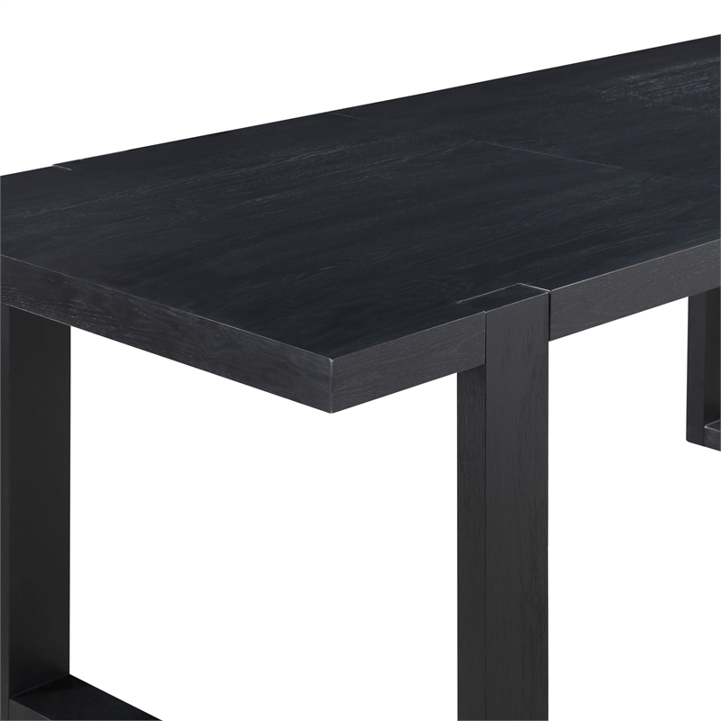 Yves Extendable Rubbed Charcoal 7-piece Counter Height Dining Set
