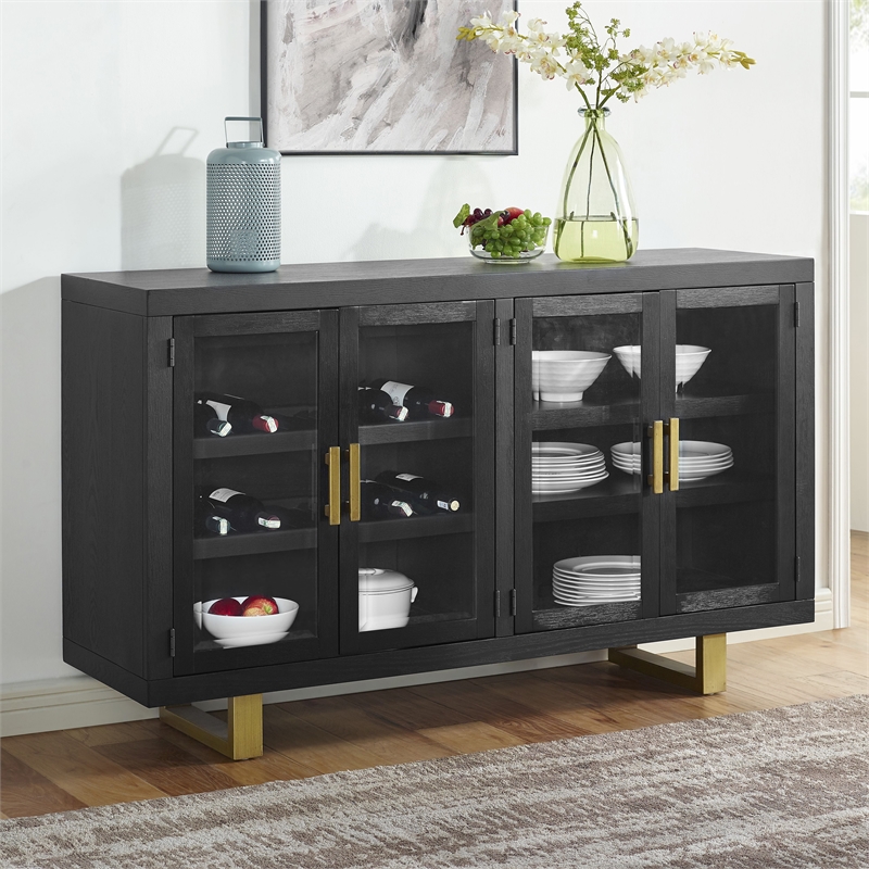 Yves Extendable Rubbed Charcoal 8-piece Counter Height Dining Set