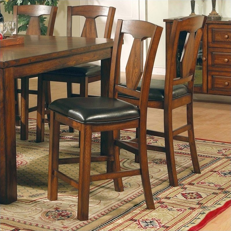 Steve Silver Company Lakewood 24" Counter Stool in Rich Oak LK500CC