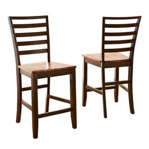 Abaco Solid Wood Counter Height Dining Chair in Two-tone Cherry Finish