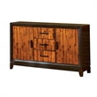 Abaco Buffet Sideboard in Two Tone Cherry Wood Finish