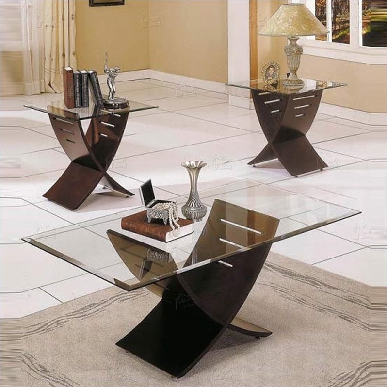 Steve Silver Company Cafe 3 Piece Coffee Table Set in ...