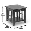 Cassidy 1-drawer Wood End Table in Black Finish