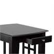 Cassidy 1-drawer Wood End Table in Black Finish