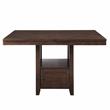 Yorktown Espresso Wood 7-Piece Counter Storage Dining Set