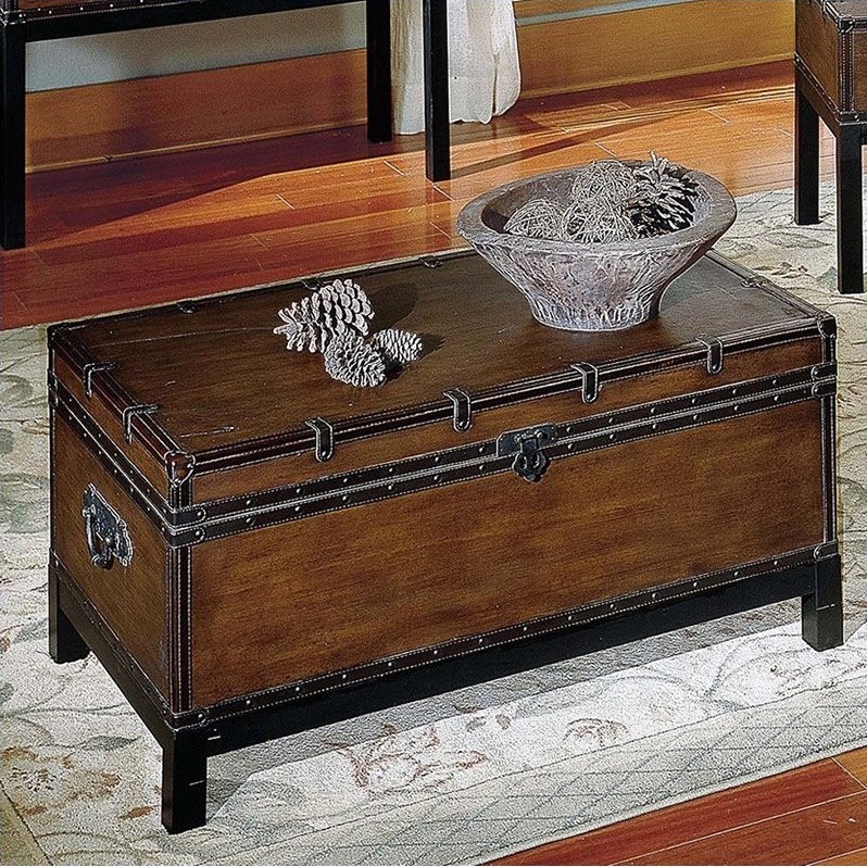 Steve Silver Company Voyage Trunk Coffee Table in Antique ...