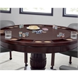 Steve Silver Company Tournament Brown Top Poker Table in Cherry