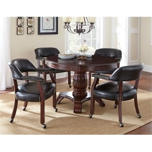 Steve Silver Company Tournament 5-Piece Dining Set with Gaming Top