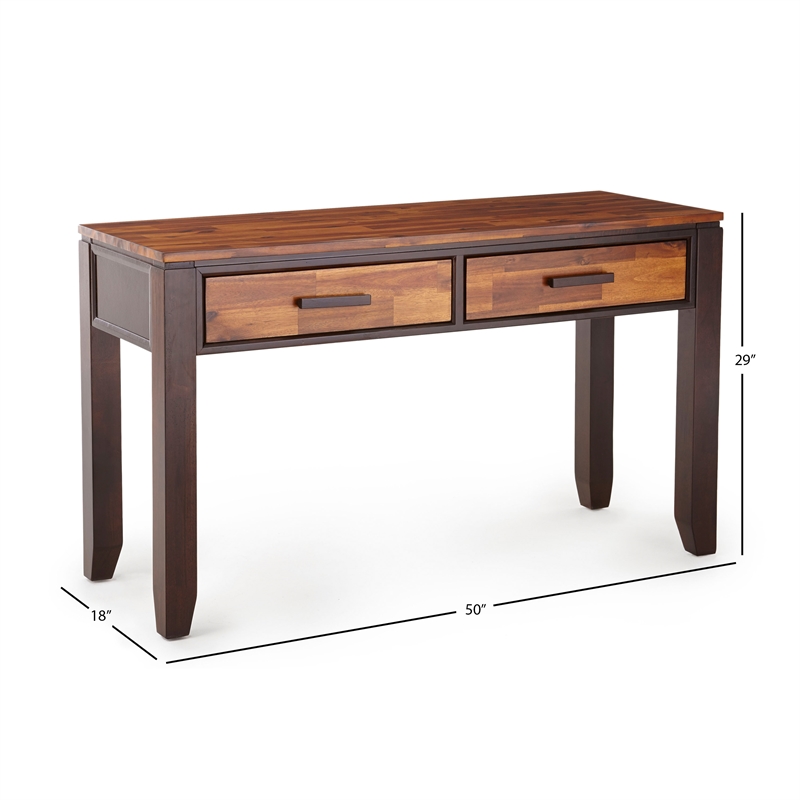 Abaco Wood Sofa Table in Two Tone Cherry Finish