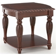 Steve Silver Company Antoinette Solid Wood End Table in Warm Brown Cherry