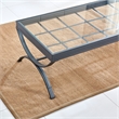 Emerson 3 Piece Coffee and End Table Set in Nickel metal finish and glass top