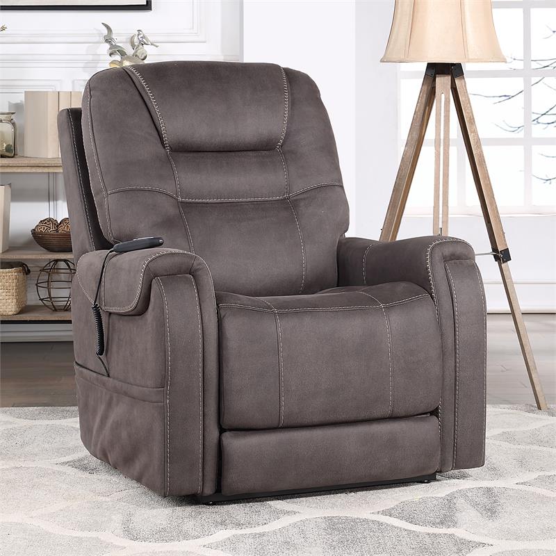 Brisbane Stone Microfiber Power Lift Chair with Heat