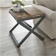 Topeka Walnut and Ebony Solid Wood End Table