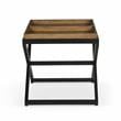 Topeka Walnut and Ebony Solid Wood End Table