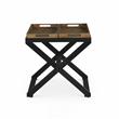Topeka Walnut and Ebony Solid Wood End Table