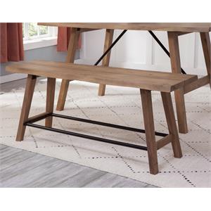 tahoe solid acacia wood natural finish counter height bench