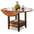 Abaco Drop-Leaf Two-tone Cherry Finish Wood Counter Table with Lazy Susan