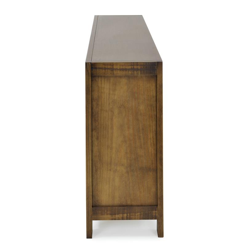 Rio 4-door Antique Mocha Brown 70-inch Wood Accent Cabinet