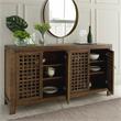 Rio 4-door Antique Mocha Brown 70-inch Wood Accent Cabinet