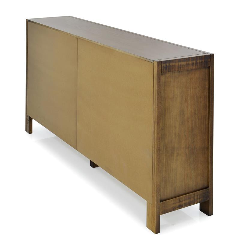 Rio 4-door Antique Mocha Brown 70-inch Wood Accent Cabinet