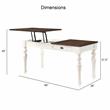 Joanna Farmhouse Two-tone Ivory and Mocha Wood Lift-top Home Office Desk