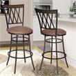 Sarah Commercial Grade Metal Barstool with Charcoal Fabric Seat
