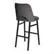 Sarah Commercial Grade Metal Barstool with Charcoal Fabric Seat
