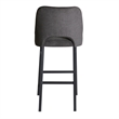 Sarah Commercial Grade Metal Barstool with Charcoal Fabric Seat