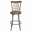 Sarah Commercial Grade Metal Barstool with Charcoal Fabric Seat