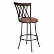 Sarah Commercial Grade Metal Barstool with Charcoal Fabric Seat