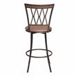 Sarah Commercial Grade Metal Barstool with Charcoal Fabric Seat
