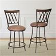 Sarah Commercial Grade Metal Barstool with Charcoal Fabric Seat