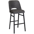 Sarah Commercial Grade Metal Barstool with Charcoal Fabric Seat