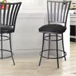 Stellan Commercial Grade Black Metal Swivel Counter Stool