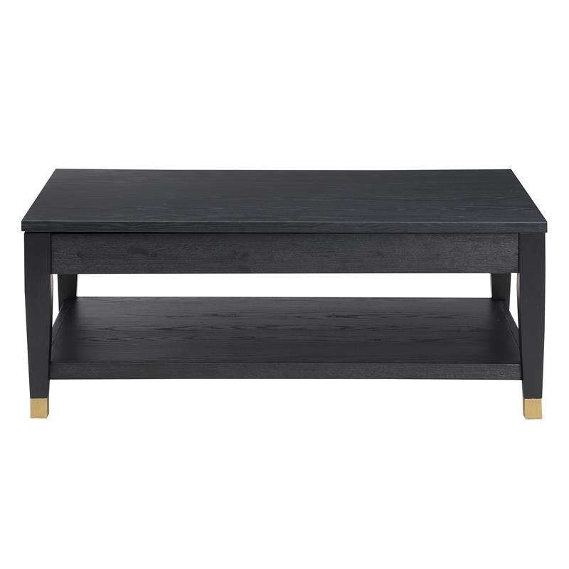 Yves Rubbed Charcoal Wood Lift-top Cocktail Table