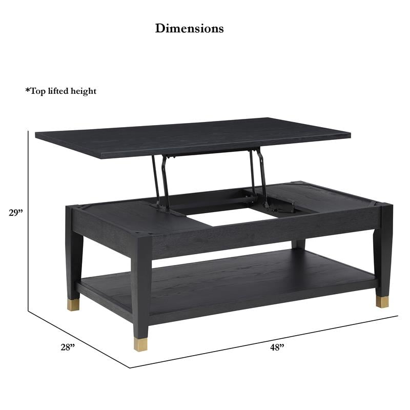 Yves Rubbed Charcoal Wood 3-piece Occasional Set