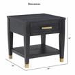 Yves Rubbed Charcoal Wood 3-piece Occasional Set