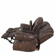 Navarro  Saddle Brown Faux Leather Reclining Console Loveseat