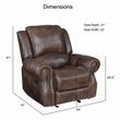Navarro  Saddle Brown Faux Leather 3-piece Motion Set