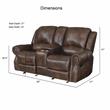 Navarro  Saddle Brown Faux Leather 3-piece Motion Set