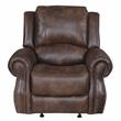 Navarro  Saddle Brown Faux Leather 3-piece Motion Set