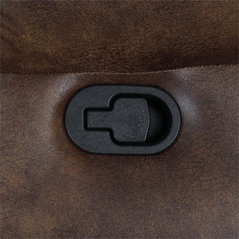 Navarro  Saddle Brown Faux Leather 3-piece Motion Set