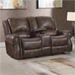 Navarro  Saddle Brown Faux Leather 3-piece Motion Set