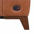 Bergamo Top Grain Leather Power Reclining Sofa in Brown/Mocha Legs