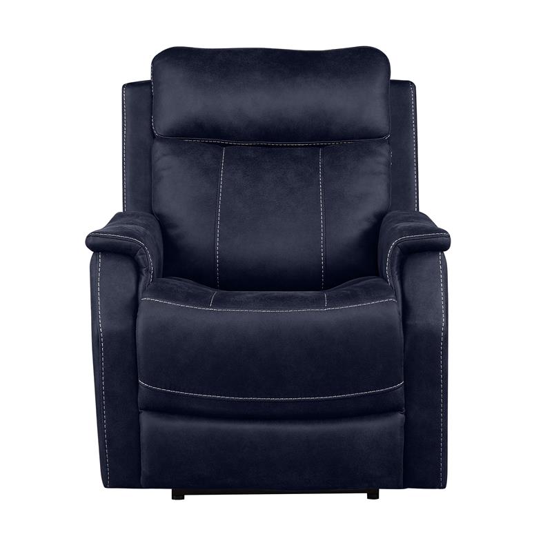 Valencia Ocean Blue Faux Leather Dual Power Recliner