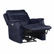 Valencia Ocean Blue Faux Leather Dual Power Recliner